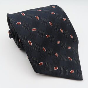 Ralph Lauren Polo Tie Silk Black Red Polka Dot 4" Wide 56" Long USA